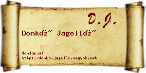 Donkó Jagelló névjegykártya